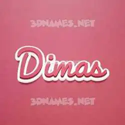dimas in Red Scribble style - 3D name wallpaper