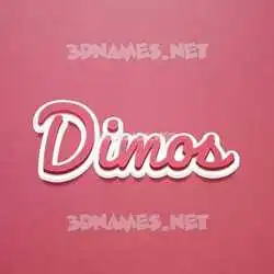 dimos in Red Scribble style - 3D name wallpaper