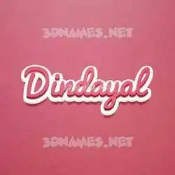 dindayal in Red Scribble style - 3D name wallpaper