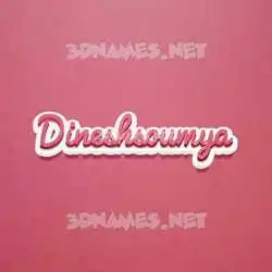 dineshsoumya in Red Scribble style - 3D name wallpaper