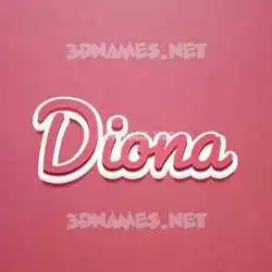 diona in Red Scribble style - 3D name wallpaper