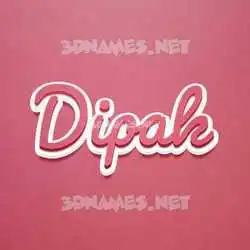 dipak in Red Scribble style - 3D name wallpaper