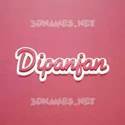 dipanjan in Red Scribble style - 3D name wallpaper