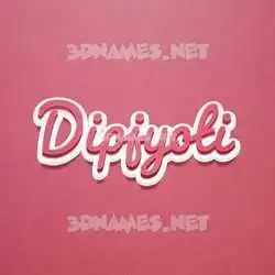 dipjyoti in Red Scribble style - 3D name wallpaper