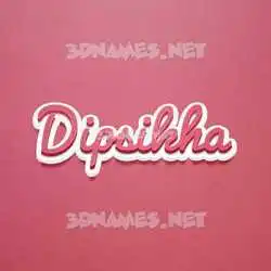 dipsikha in Red Scribble style - 3D name wallpaper