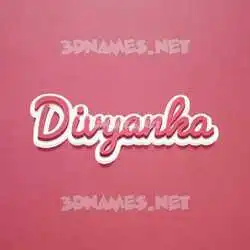 divyanka in Red Scribble style - 3D name wallpaper