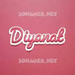 diyanat in Red Scribble style - 3D name wallpaper