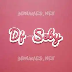 dj   seby in Red Scribble style - 3D name wallpaper