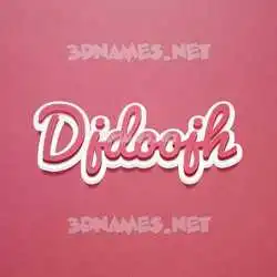djdoojh in Red Scribble style - 3D name wallpaper
