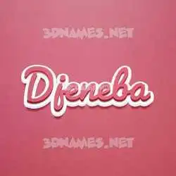 djeneba in Red Scribble style - 3D name wallpaper