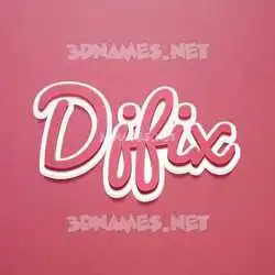 djfix in Red Scribble style - 3D name wallpaper
