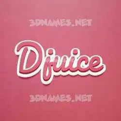 djuice in Red Scribble style - 3D name wallpaper