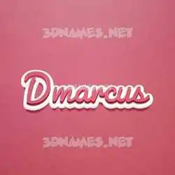 dmarcus in Red Scribble style - 3D name wallpaper