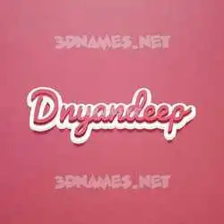 dnyandeep in Red Scribble style - 3D name wallpaper