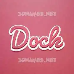 dock in Red Scribble style - 3D name wallpaper