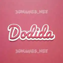 dodida in Red Scribble style - 3D name wallpaper