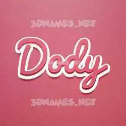 dody in Red Scribble style - 3D name wallpaper