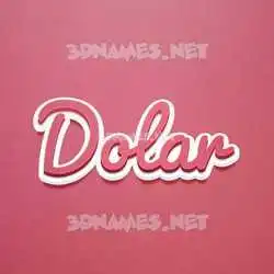 dolar in Red Scribble style - 3D name wallpaper