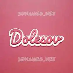 dolesov in Red Scribble style - 3D name wallpaper
