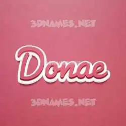 donae in Red Scribble style - 3D name wallpaper