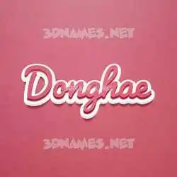 donghae in Red Scribble style - 3D name wallpaper