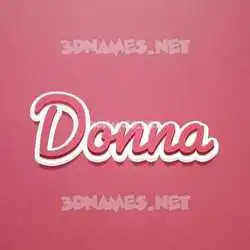 donna in Red Scribble style - 3D name wallpaper