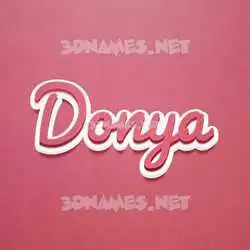 donya in Red Scribble style - 3D name wallpaper