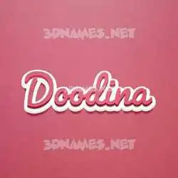 doodina in Red Scribble style - 3D name wallpaper