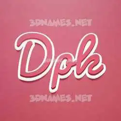 dpk in Red Scribble style - 3D name wallpaper