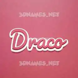 draco in Red Scribble style - 3D name wallpaper