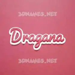 dragana in Red Scribble style - 3D name wallpaper