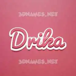 drika in Red Scribble style - 3D name wallpaper