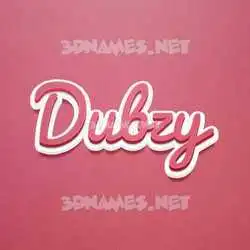 dubzy in Red Scribble style - 3D name wallpaper