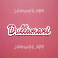 dullamani in Red Scribble style - 3D name wallpaper