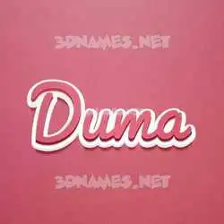 duma in Red Scribble style - 3D name wallpaper