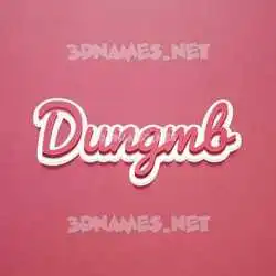 dungmb in Red Scribble style - 3D name wallpaper
