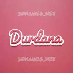 durdana in Red Scribble style - 3D name wallpaper