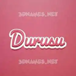 durusu in Red Scribble style - 3D name wallpaper