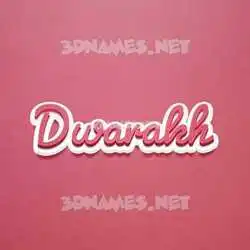 dwarakh in Red Scribble style - 3D name wallpaper