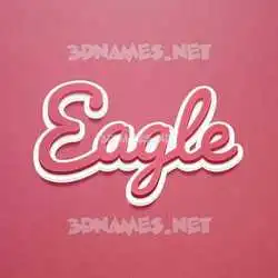 eagle in Red Scribble style - 3D name wallpaper