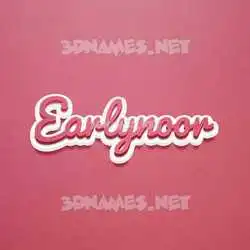 earlynoor in Red Scribble style - 3D name wallpaper