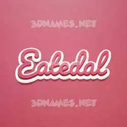 eatedal in Red Scribble style - 3D name wallpaper