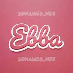 ebba in Red Scribble style - 3D name wallpaper