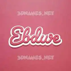 ebdwe in Red Scribble style - 3D name wallpaper