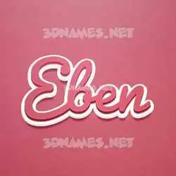 eben in Red Scribble style - 3D name wallpaper