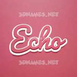 echo in Red Scribble style - 3D name wallpaper