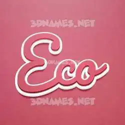 eco in Red Scribble style - 3D name wallpaper