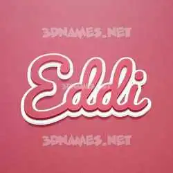 eddi in Red Scribble style - 3D name wallpaper