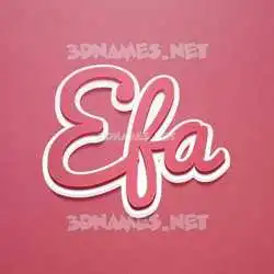 efa in Red Scribble style - 3D name wallpaper