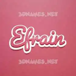 efrain in Red Scribble style - 3D name wallpaper